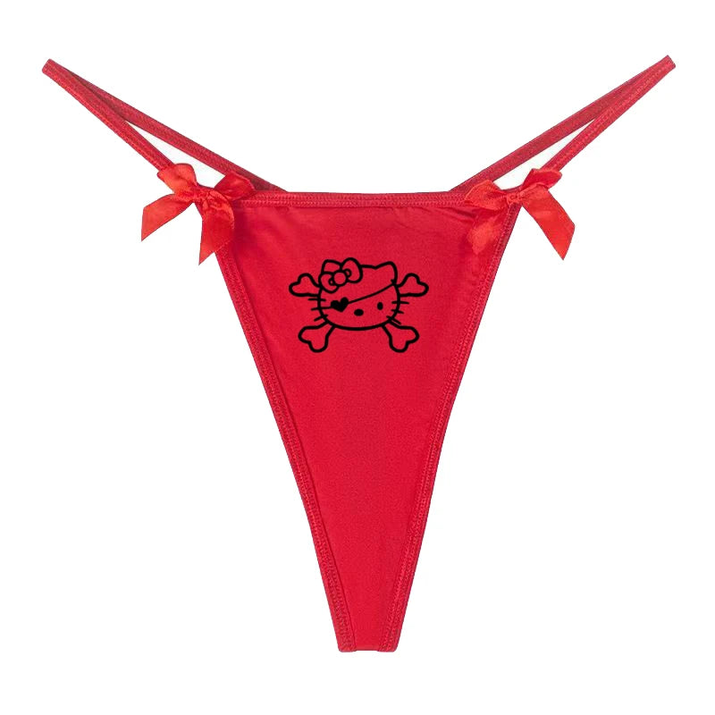 HELLO KITTY RED PIRATE THONG